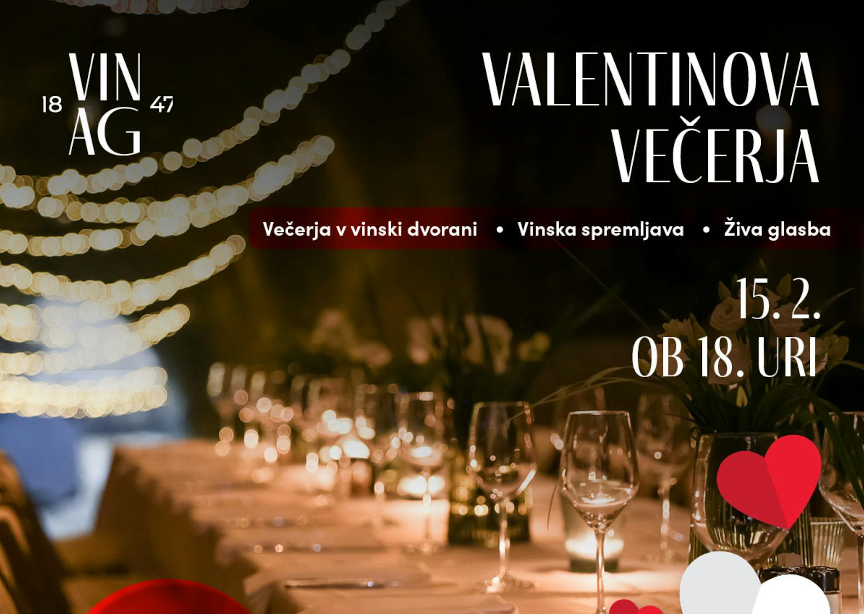 Valentinova večerja v Vinagu